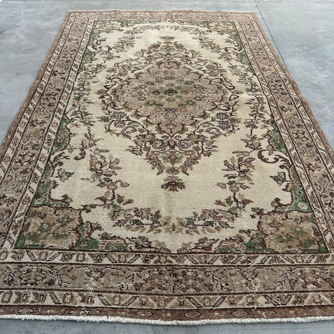 Vintage Rug, Turkish Rug, 6x10 Large Rugs, Anatolian Rug, Rugs for Living Room, 6x9.4 Ft Brown Ru... | Etsy (US)