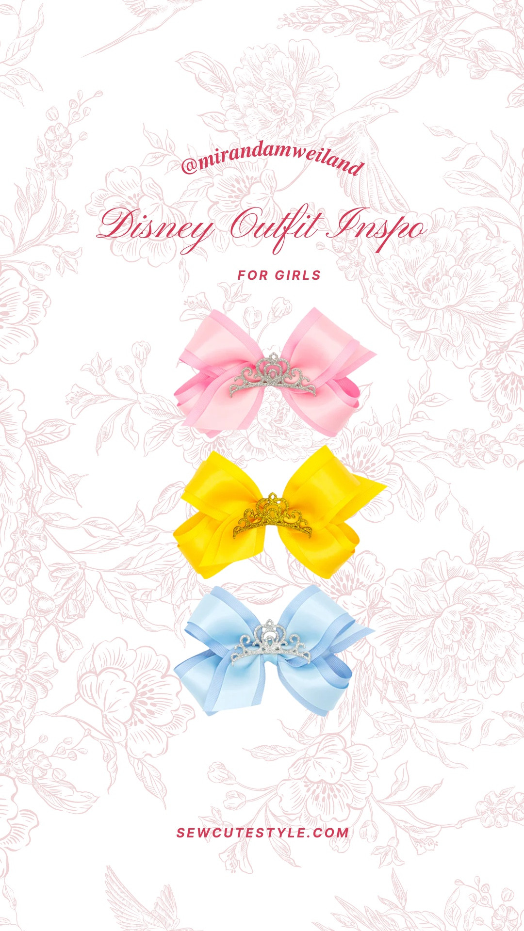 The cutest Disney princess inspired hair bows! These are stunning for Disney princess outfits for baby girls or toddler girls. 

#LTKBaby #LTKKids