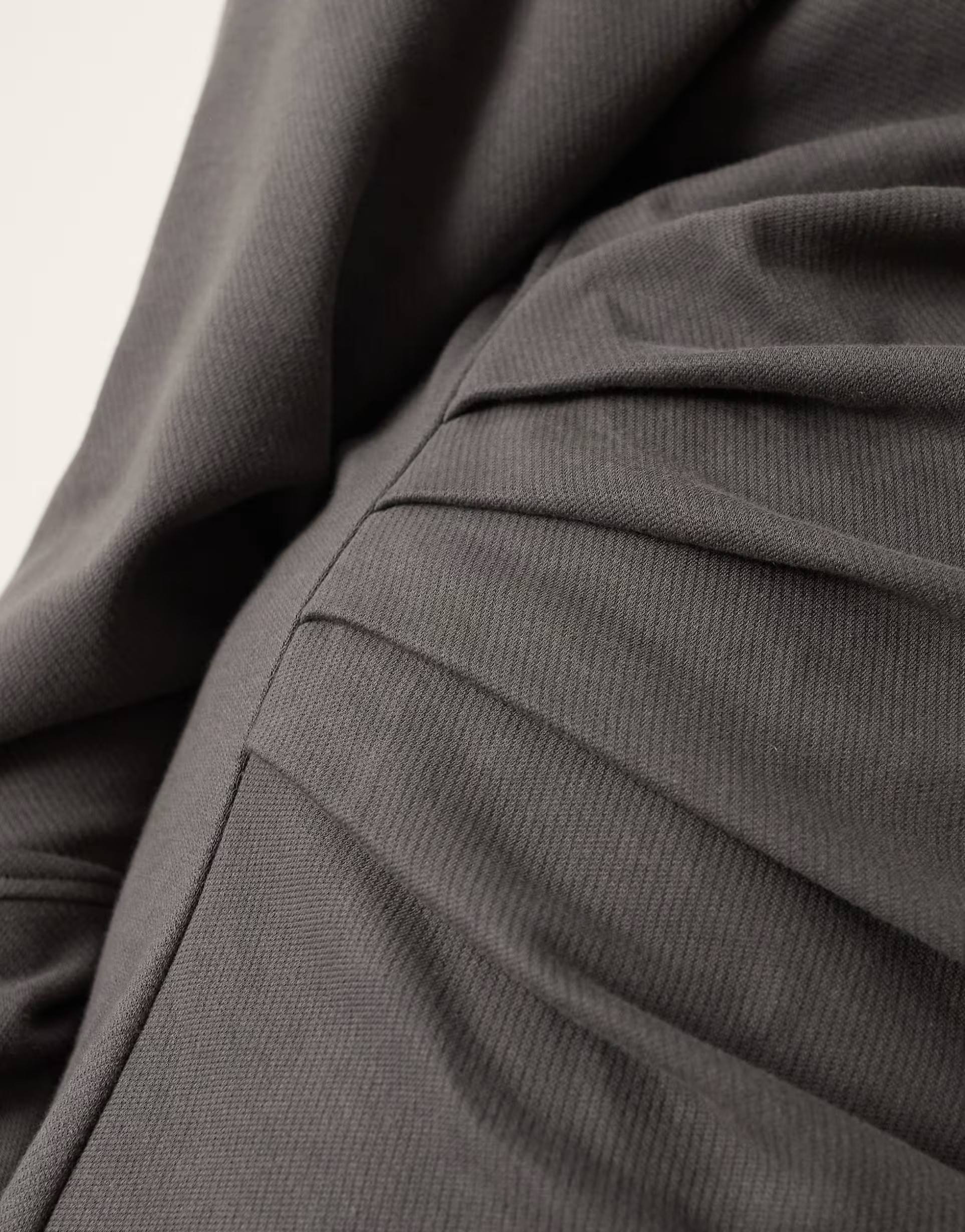 ASOS EDITION Curve premium jersey long sleeve mini dress in charcoal | ASOS (Global)