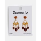 Scenario Women's Gold‑Tone Drop Earrings with Multicolor Resin Accents | Walmart (US)