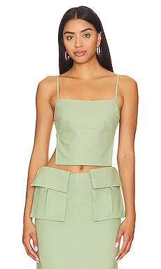Camila Coelho Rousseau Top in Sage Green from Revolve.com | Revolve Clothing (Global)