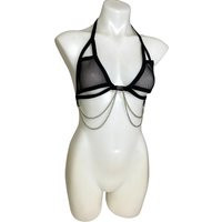 Black Dark Starr | Chain Cage Top, Festival Rave Top With Chains | Etsy (US)