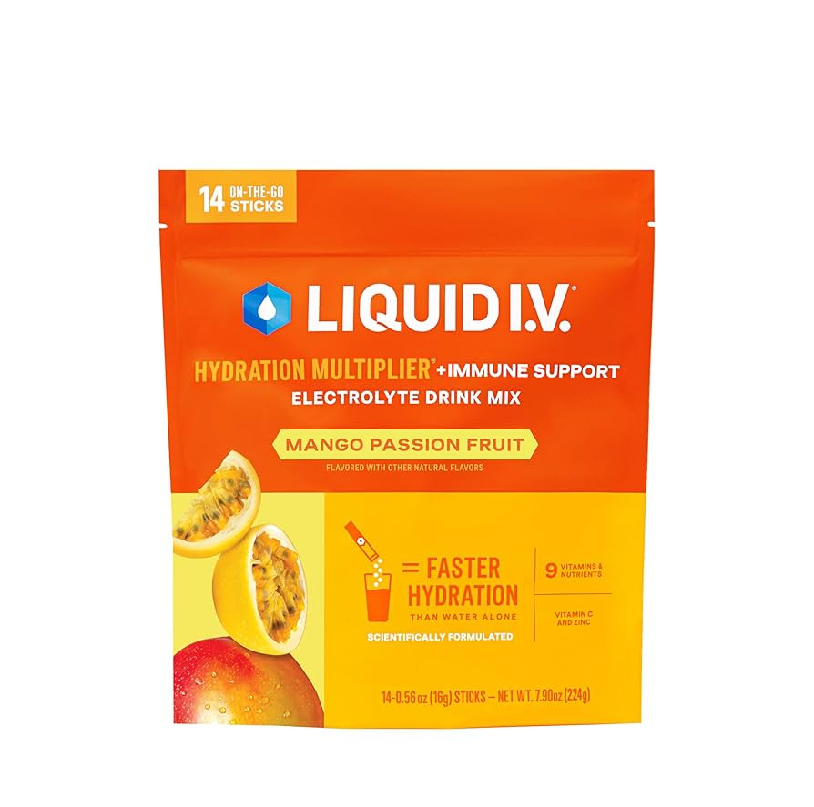 Liquid I.V.® Hydration Multiplier +Immune Support - Mango Passionfruit | Electrolyte Powder Drin... | Amazon (US)
