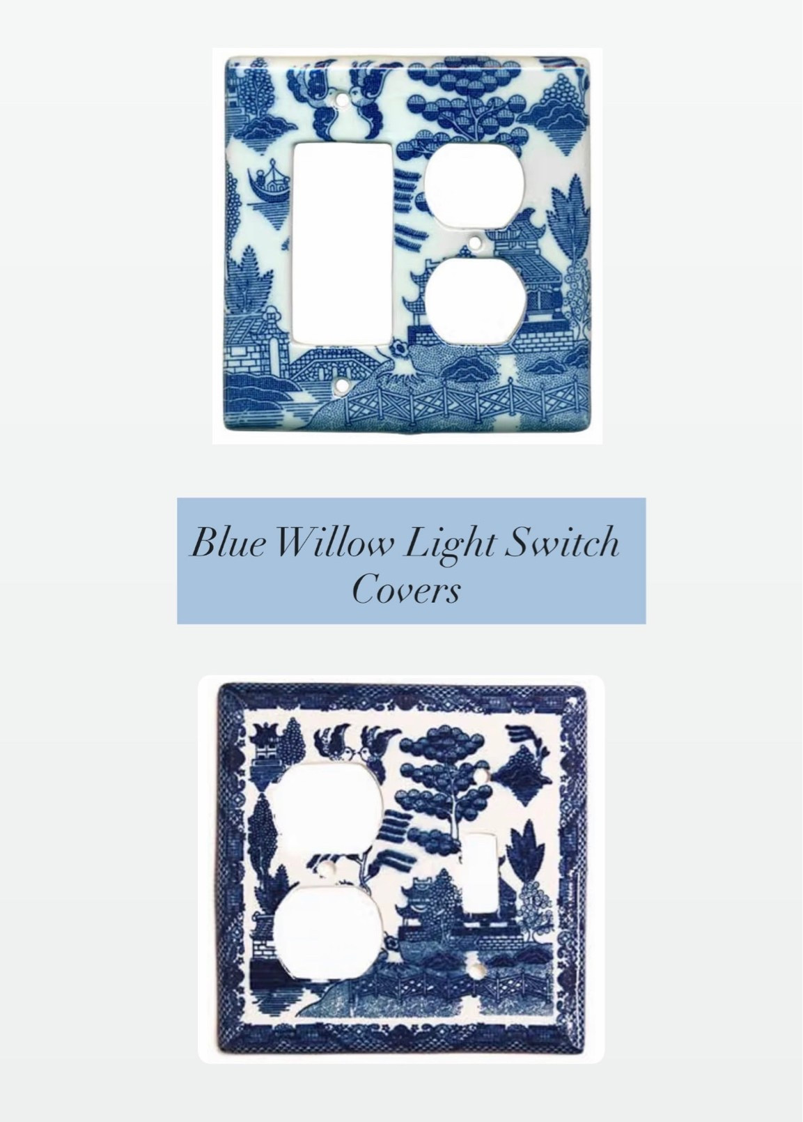Blue Willow light switch covers 💙 grand millenial home decor

#LTKHome
