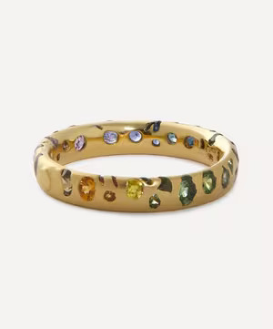 18ct Gold Blossom Crush Gradient Confetti Ring | Liberty London (UK)