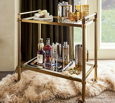 Everson Metal Bar Cart (31.5") | Pottery Barn (US)