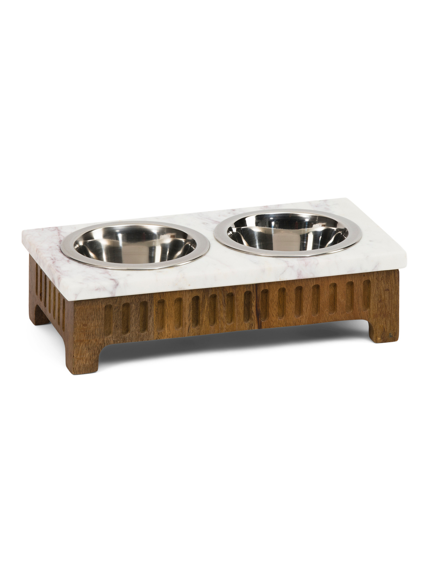 2pc marble pet bowl set | TJ Maxx
