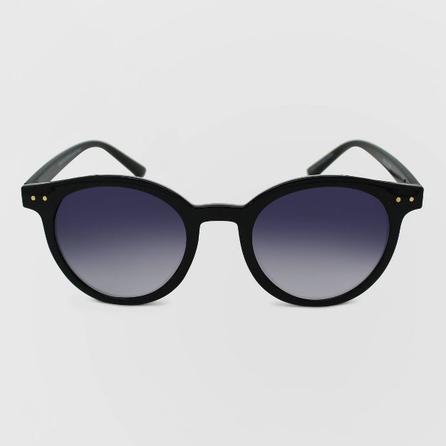Women's Round Sunglasses - Wild Fable™ Black | Target