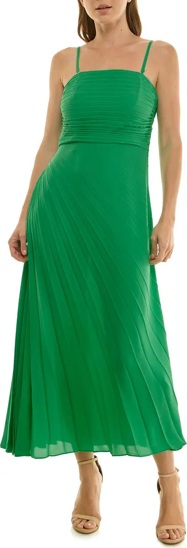 Strapless Pleated Chiffon Maxi Dress | Nordstrom Rack