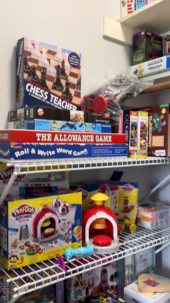 Our homeschool closet organization is really coming along!  The shoe organizer hanging on the door is Pinterest inspired and it works fabulously. 

Our favorite learning games can be found at Lakeshore Learning  

#LTKhome #LTKkids #LTKVideo