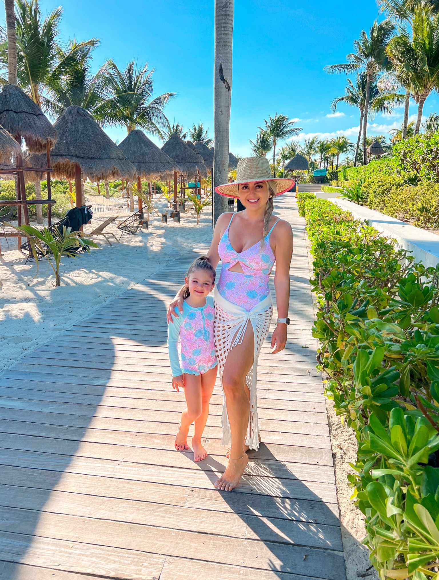 Matching family swimsuits 
I have the xs on
Swimsuit cover up
Hat is on sale

#LTKFind #LTKfamily #LTKswim