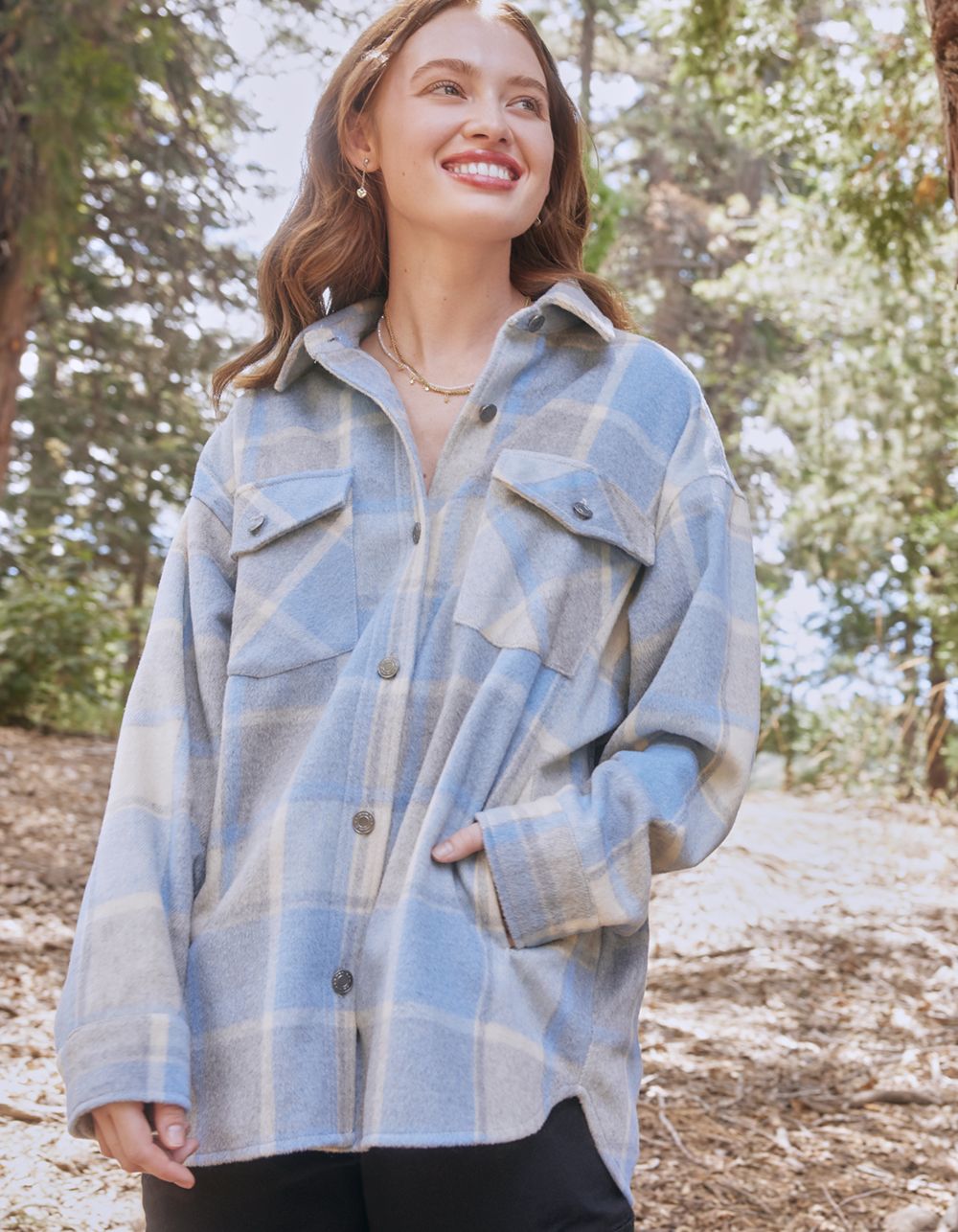 RSQ Plaid Womens Shacket | Tillys