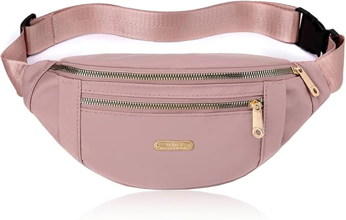Fanny Pack Waist Pack for Women, Waterproof Waist Bag for Running Sports Travel - Pink | Amazon (US)