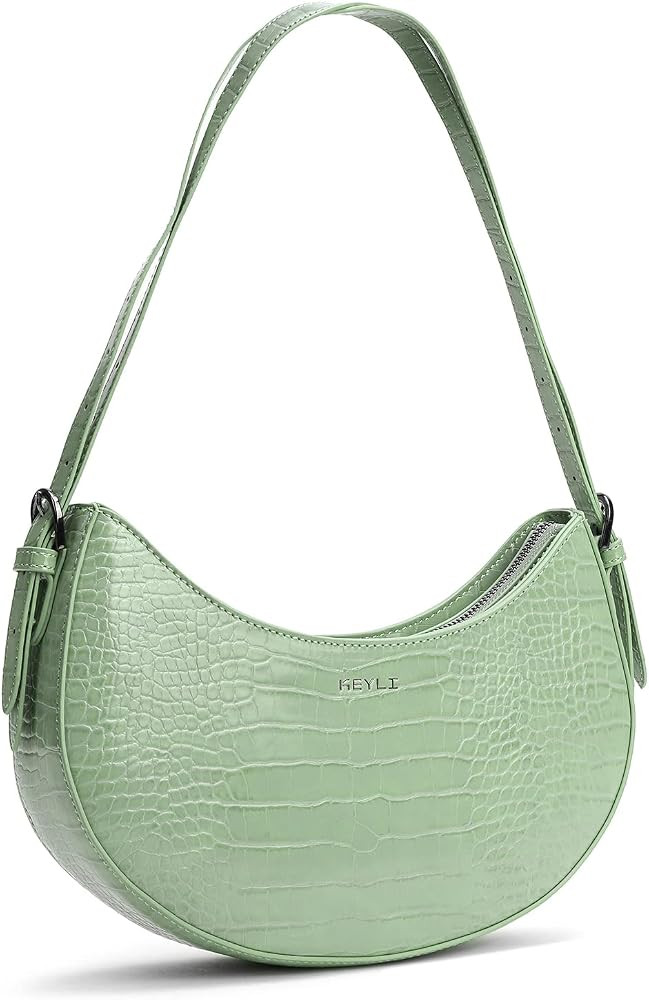 Keyli Shoulder Bag for Women Trendy Small Clutch Purse Zipper Closure Tote Shoulder Handbags with... | Amazon (US)