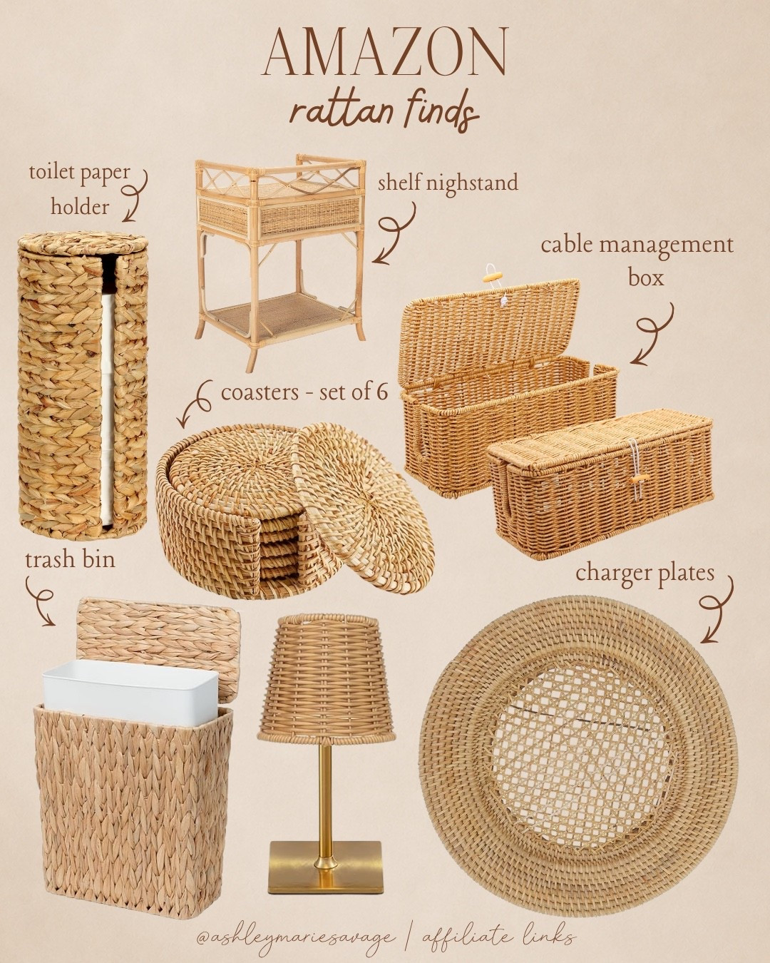Amazon Rattan Finds!!! ✨✨✨ Absolutely obsessed with these pieces and the utility of them! 🤎

#LTKSeasonal #LTKHome #LTKSaleAlert