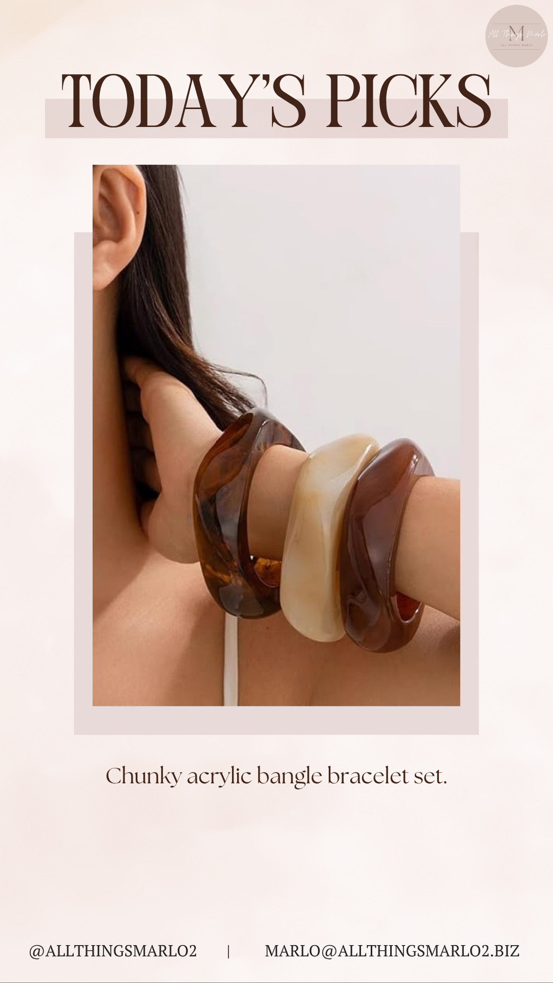 Chunky acrylic bangle bracelet set. 

 #LTKSeasonal #LTKWorkwear #LTKTravel