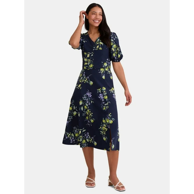 Time and Tru Women's Poplin Skirt Set, Sizes XS-XXXL | Walmart (US)