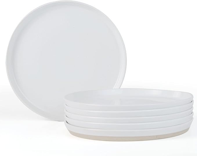 famiware Saturn 6 Pieces Dinner Plates, 10.5 inch Plate Set, Scratch Resistant, Stoneware Dinnerw... | Amazon (US)