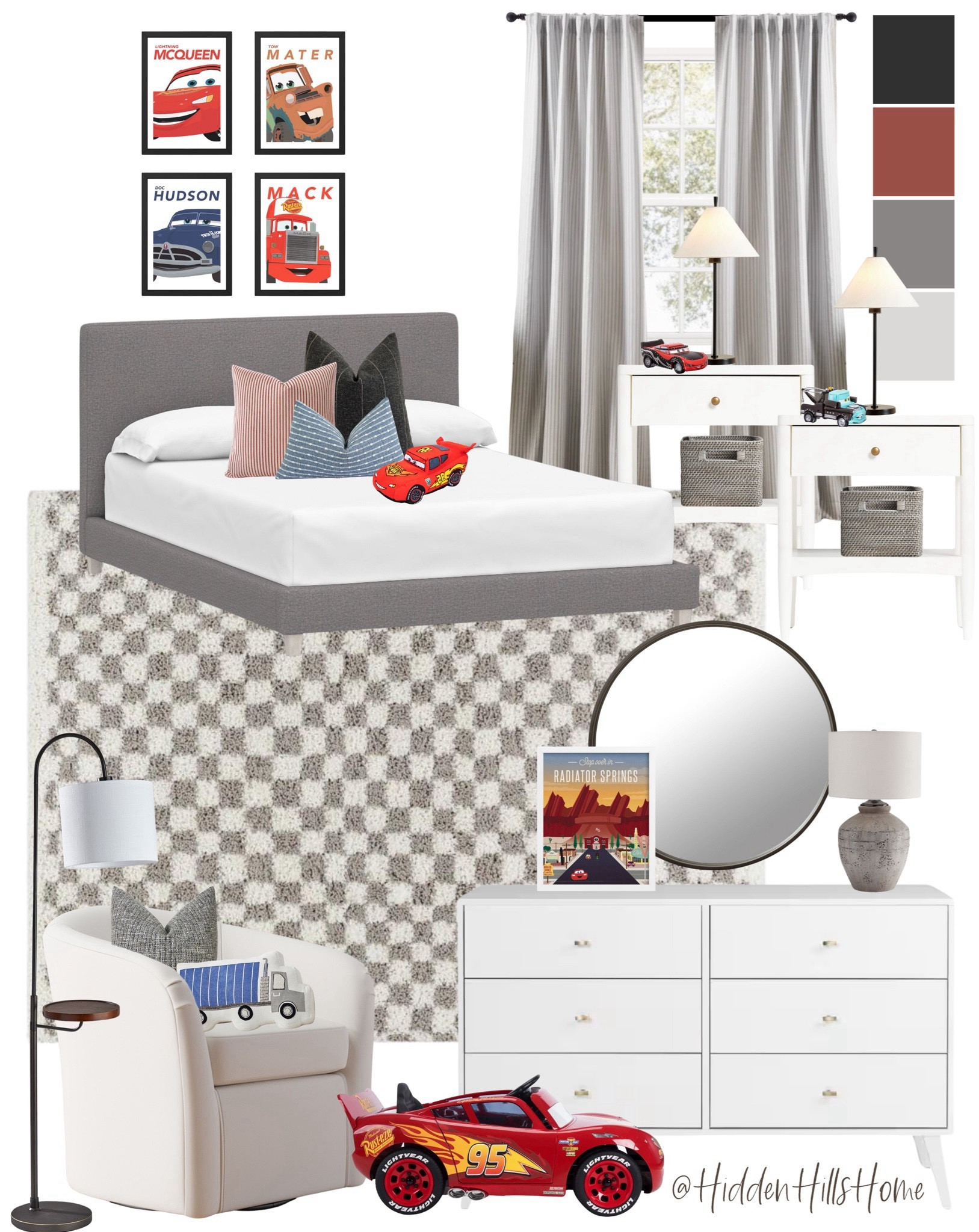 Disney Cars themed bedroom decor ideas boy boys! Boys room decor mood board with cars themed! Lightning McQueen, boys room design ideas #boysroom



#LTKHome #LTKSaleAlert #LTKKids