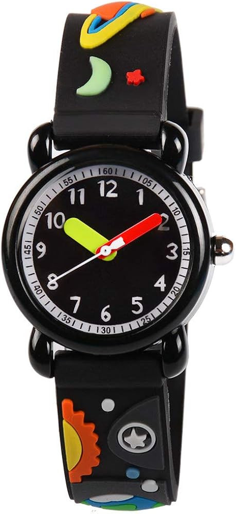 Venhoo Kids Watches 3D Cute Cartoon Waterproof Silicone Children Toddler Wrist Watches Time Teacher  | Amazon (US)