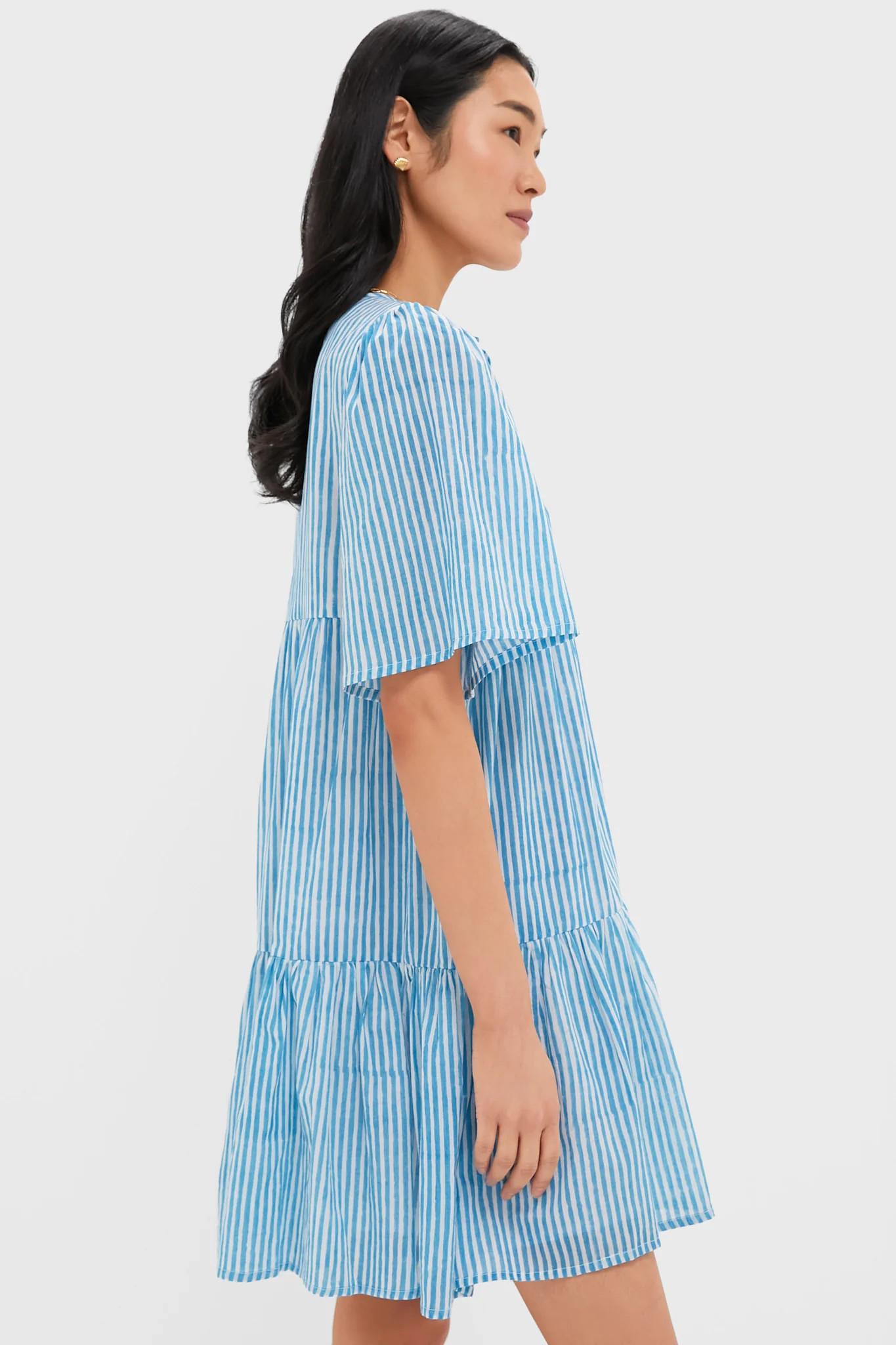 Sunday Stripe Bluesy Organic Isla Dress | Tuckernuck (US)