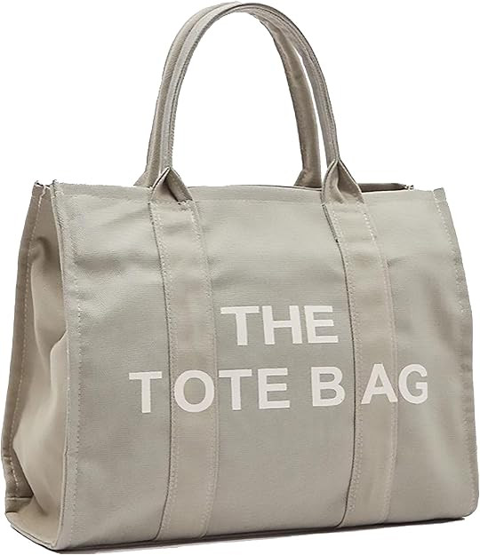 Tote Bag for Women, Canvas Tote Bag, Canvas Women's Top-Handle Bag with Zipper, Crossbody/Shoulde... | Amazon (US)