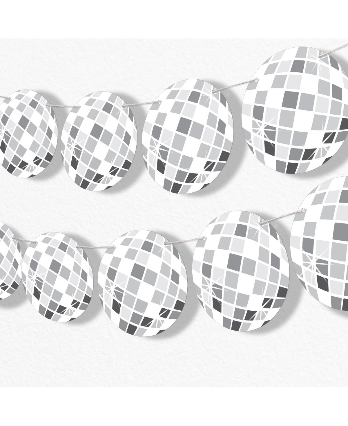 Disco Ball Garland Banner, 30 Feet of Cord, 15 Double-Sided Disco Balls | Macy's