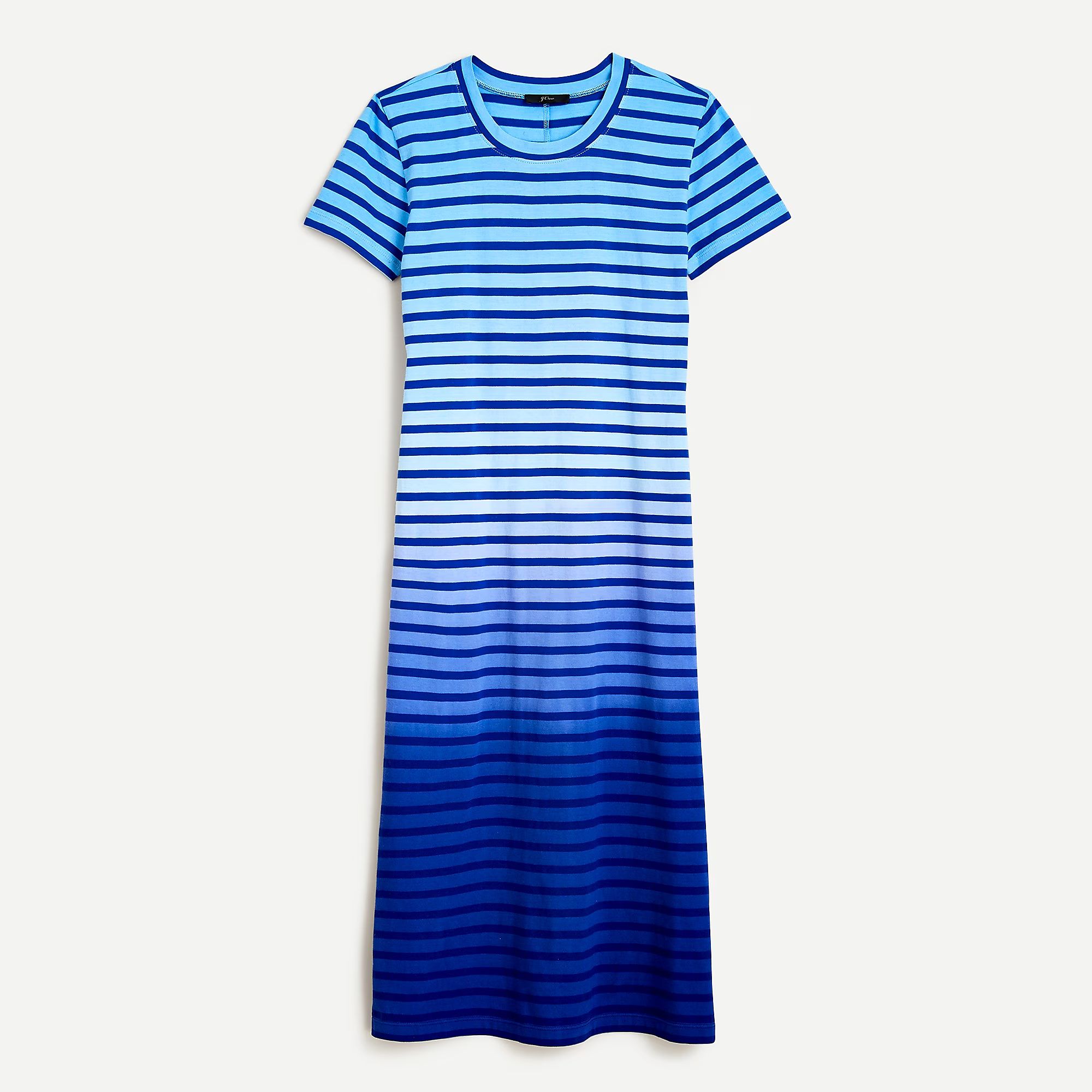 Midi T-shirt dress in dip-dyed stripe | J.Crew US