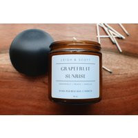 Grapefruit Sunrise, Large Hand Poured Soy Wax Candle, Candle Wedding Favor, Minimalist Handmade, Grapefruit Citrus | Etsy (US)