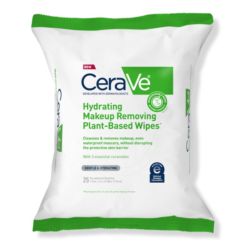 CeraVe Plant-Based Hydrating Makeup Removing Face Wipes | Ulta Beauty | Ulta