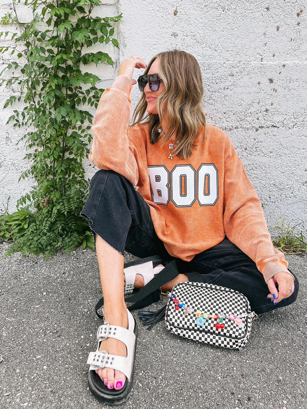 boo corded sweatshirt | Etta & East