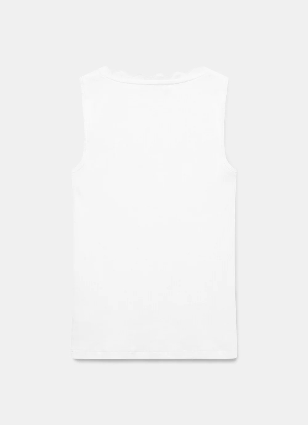 White Scallop Trim Vest Top | Mint Velvet