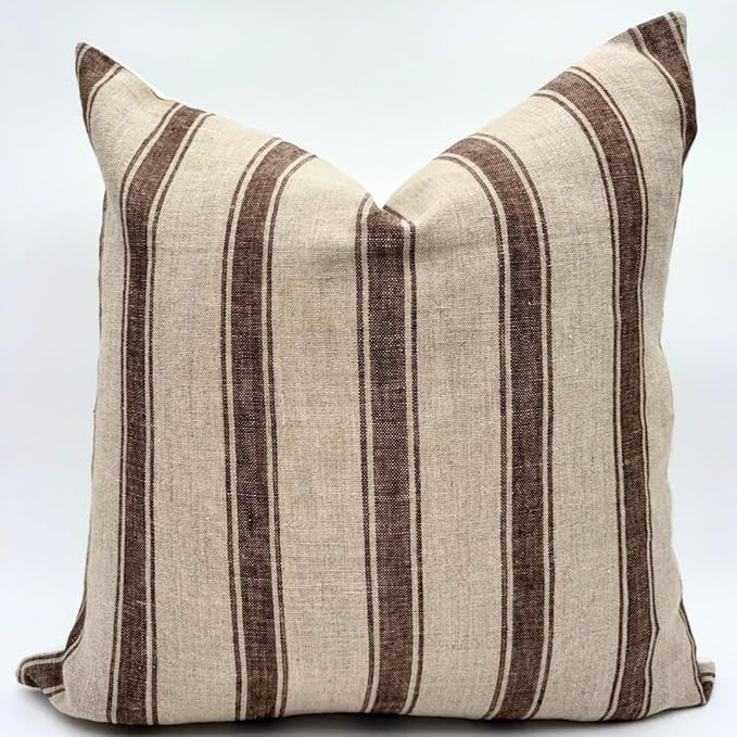 Decorative Pillow Cover French Country Pillow Cover Cottage Decor Floral Block Print, Farmhouse D... | Amazon (US)