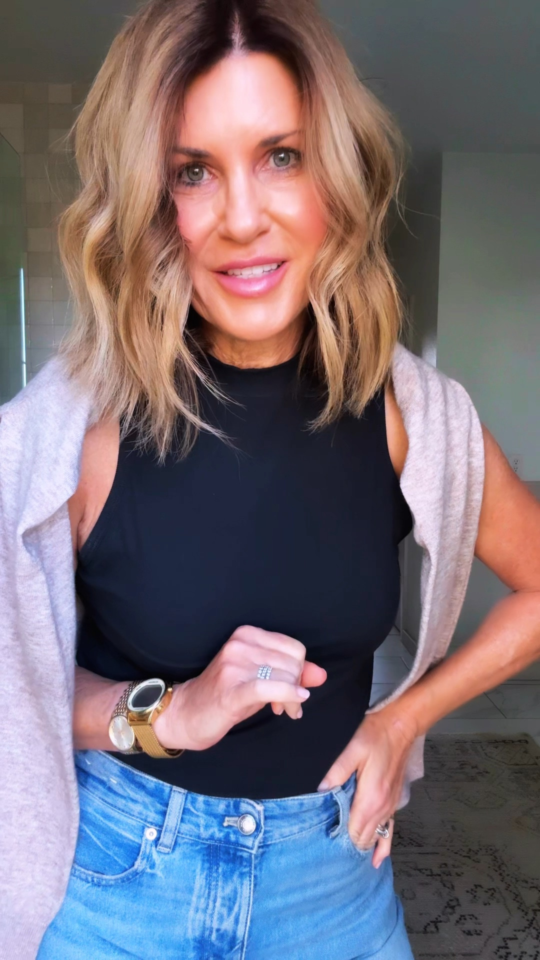 Small ribbed tank from Walmart
Horse cardigan from Anthropologie size medium
Madewell jeans sized down one- 26
Reminder- get your wellness checkups! 

#LTKFindsUnder50 #LTKOver40 #LTKStyleTip