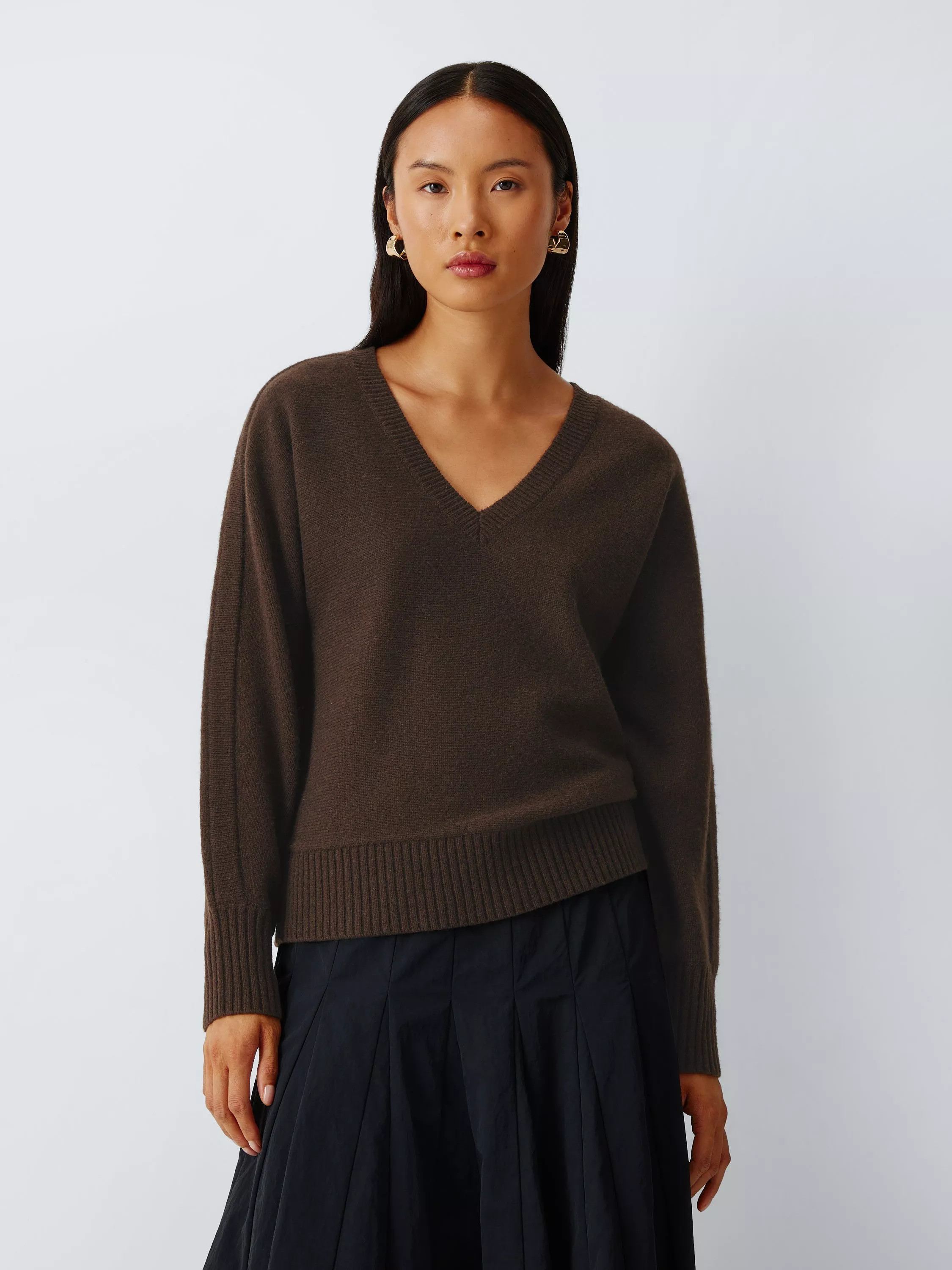 John Lewis Wool Blend V-Neck Jumper | John Lewis (UK)