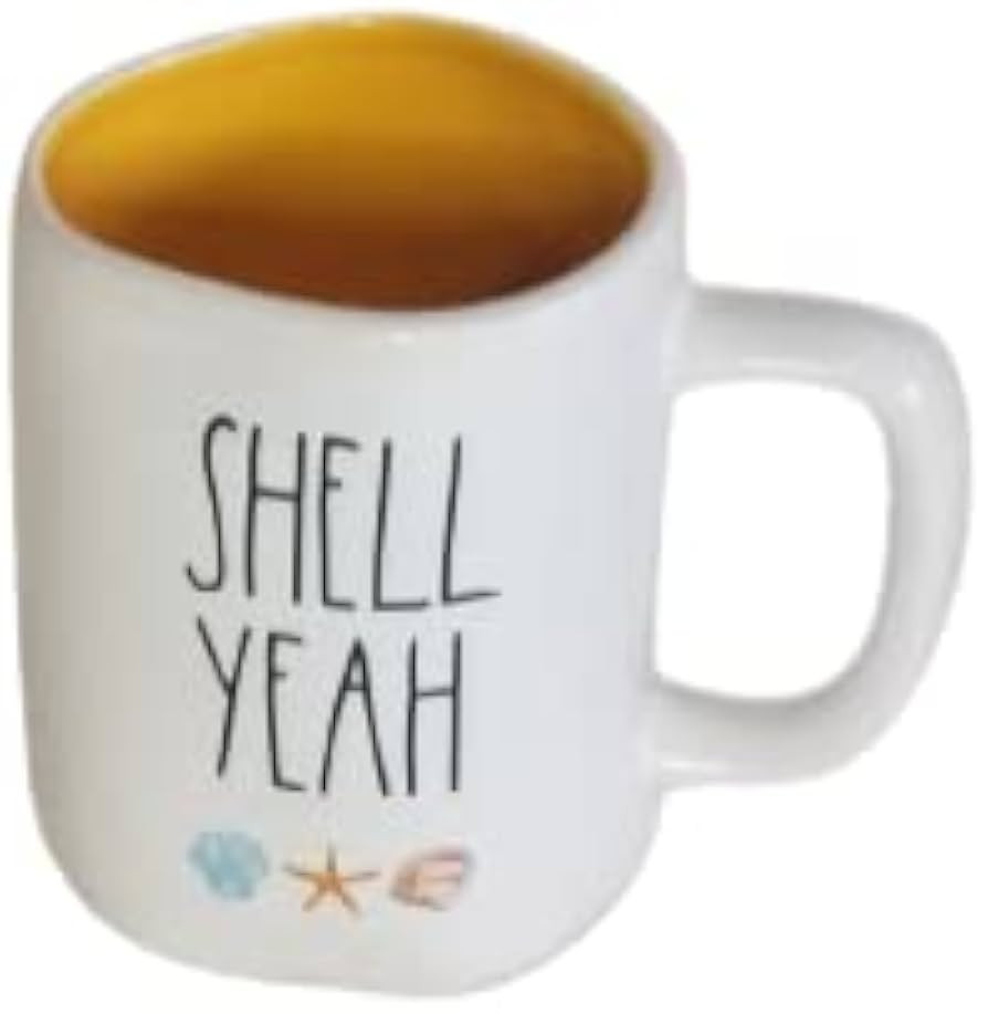 Rae dunn Shell Yeah ceramic coffee, tea, soup mug/cup. | Amazon (US)