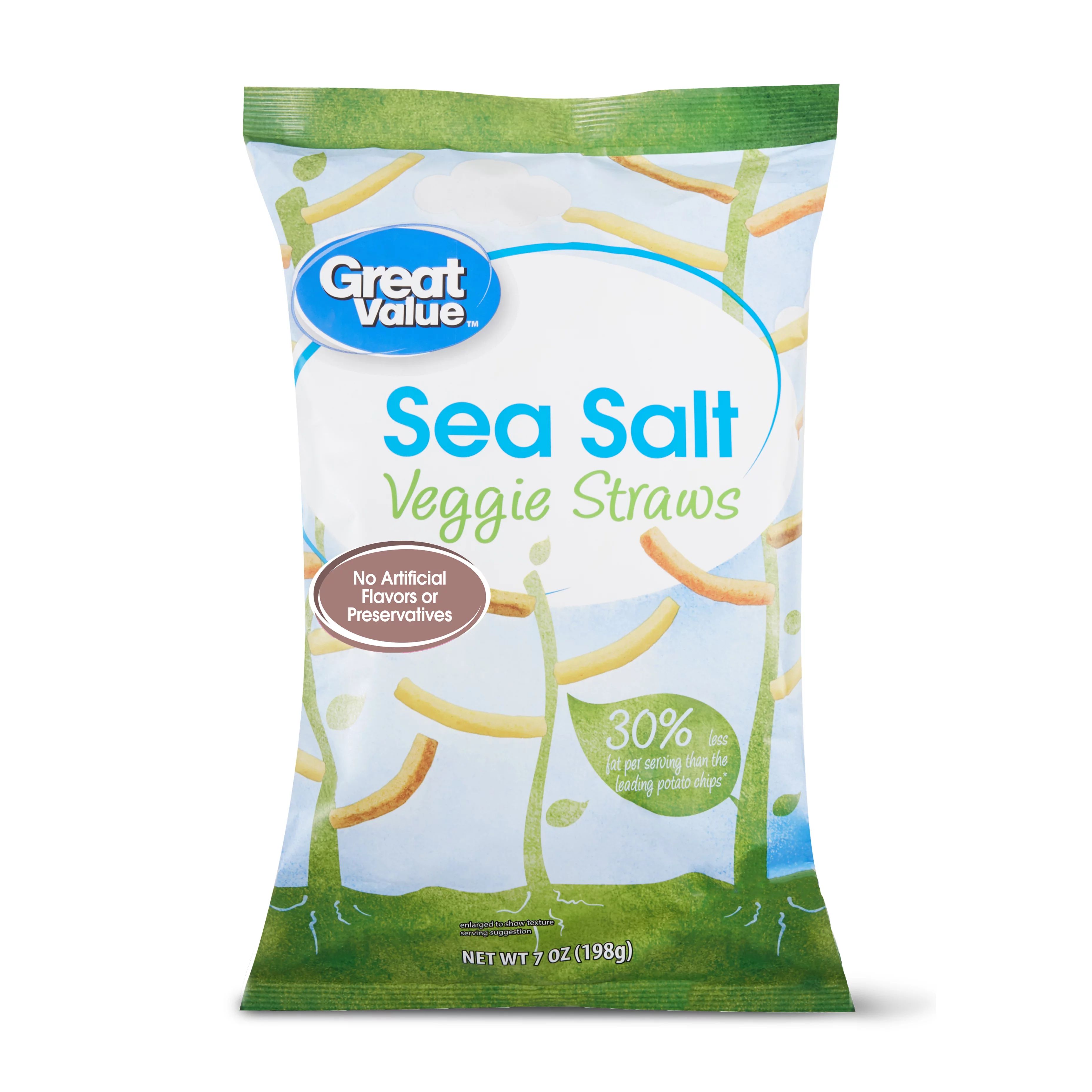 Great Value Sea Salt Veggie Straws, 7 oz | Walmart (US)