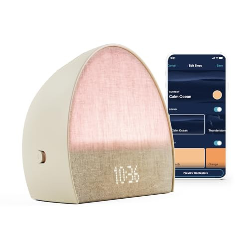 Hatch Restore 2 Sunrise Alarm Clock, Sound Machine, Smart Light (Putty) ー Your Smart Sleep Clock, White Noise, Customizable Sleep Routines for Adults, Unwind Gently, Dimmable Clock, Wake Up Energized | Amazon (US)