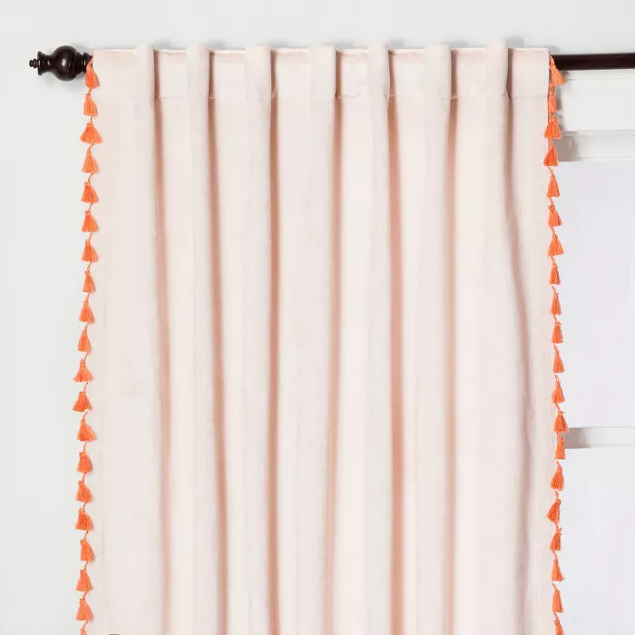 Velvet Curtain Panel with Tassels - Opalhouse™ | Target