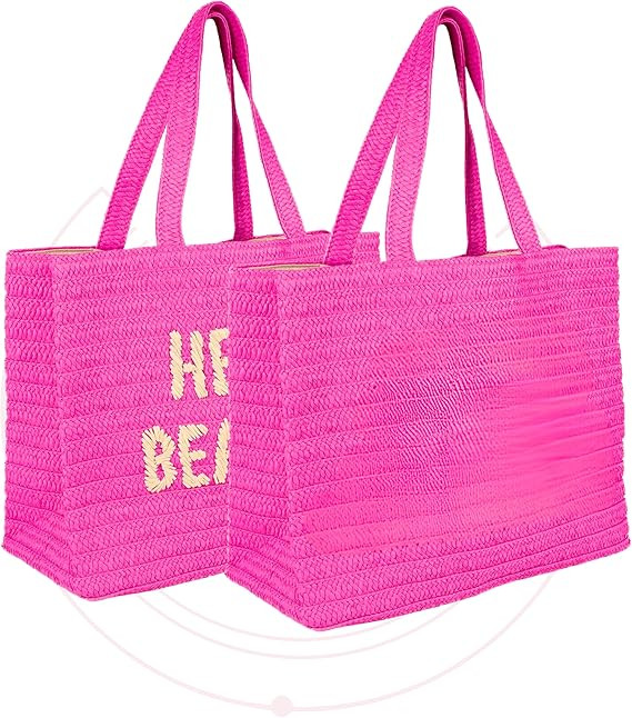 A Packable Beach Bag | The Straw Beach Tote Bag of 2025 | Beach Bags for Women Vacation | Large B... | Amazon (US)