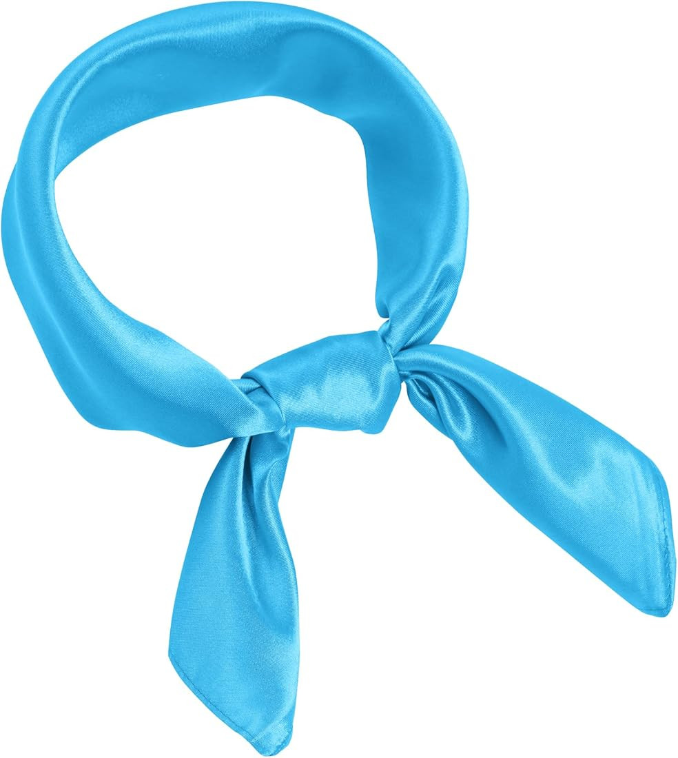 Chiffon Scarf Square Ribbon Neck Scarf Satin Scarf Handkerchief for Halloween Retro Women Girls C... | Amazon (US)