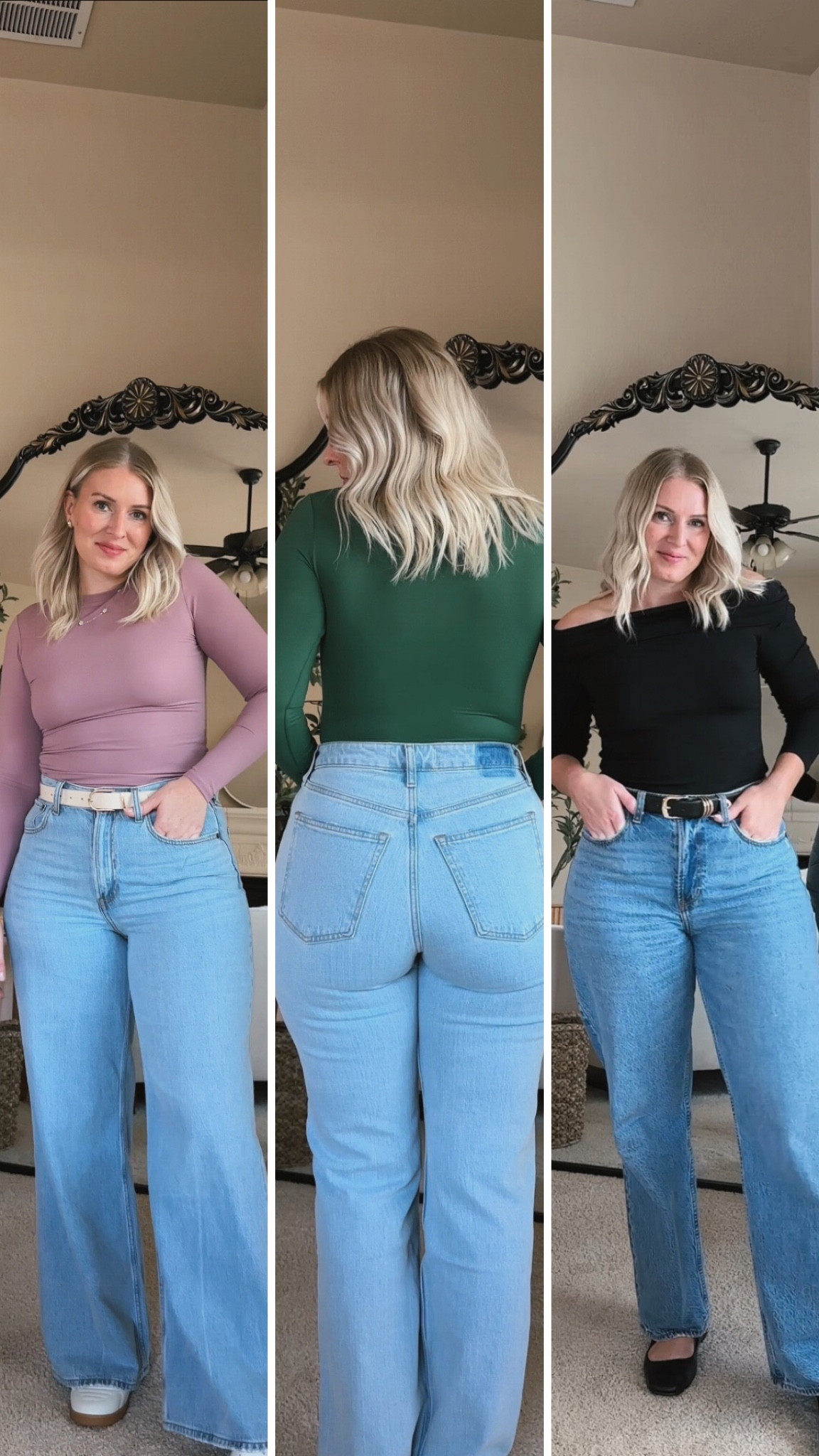 The best jeans ever 🤩💖 on sale right now exclusively through the LTK app! 
.
I wear a 28 curve love // regular in the 90s relaxed and wide leg. In the loose jeans, I wear a 29 curve love // regular! Drop any questions you have below 💞

#LTKFallSale #LTKSaleAlert #LTKFindsUnder100
