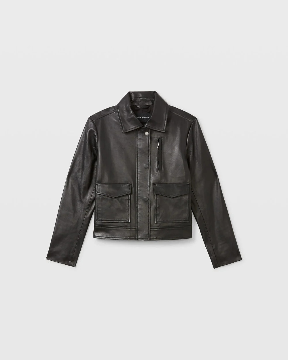Cropped Leather Jacket | Club Monaco (Global)