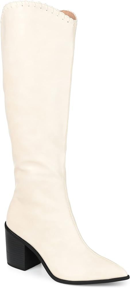 Journee Collection Womens Daria Tru Comfort Foam Stacked Heel Knee High Boots | Amazon (US)