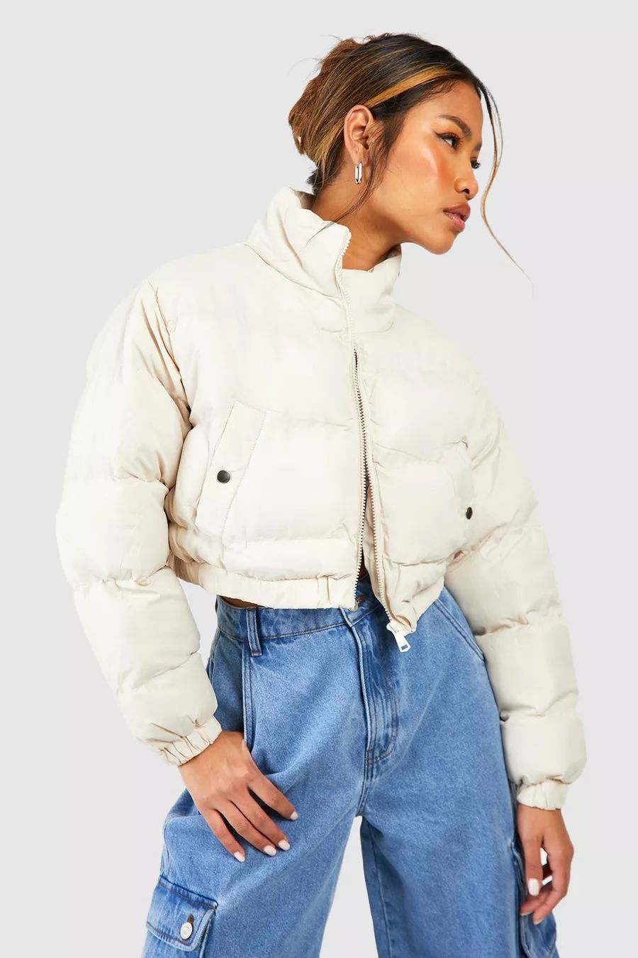 Crop Puffer Jacket | boohoo (US & Canada)