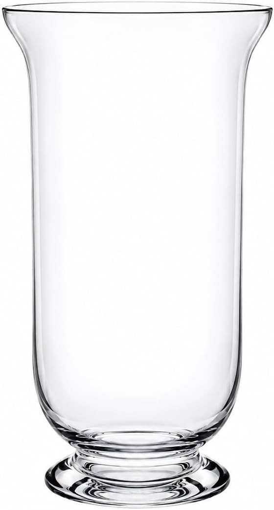 30cm Clear Glass Hurricane Vase – Decorative Candle Holder Lantern for Modern Home Décor, Dini... | Amazon (UK)