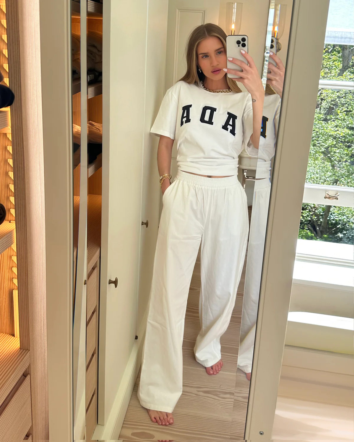 Cotton Pull on Pants - White | Adanola UK