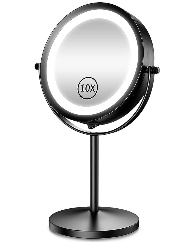 Benbilry Lighted Makeup Mirror, 1x/10x Magnifying Double Sided LED Vanity Mirror with Lights and ... | Amazon (US)