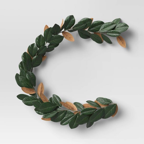 72" Artificial Magnolia Leaves Garland - Threshold™ | Target