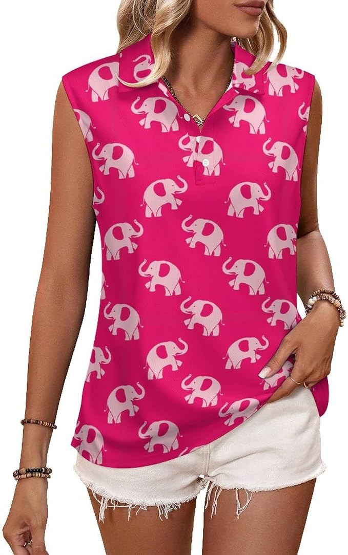 Women Polo Shirts Sleeveless Casual Wear Dry Fit Workout Athletic Tank Tops for Running Golf Tenn... | Amazon (US)